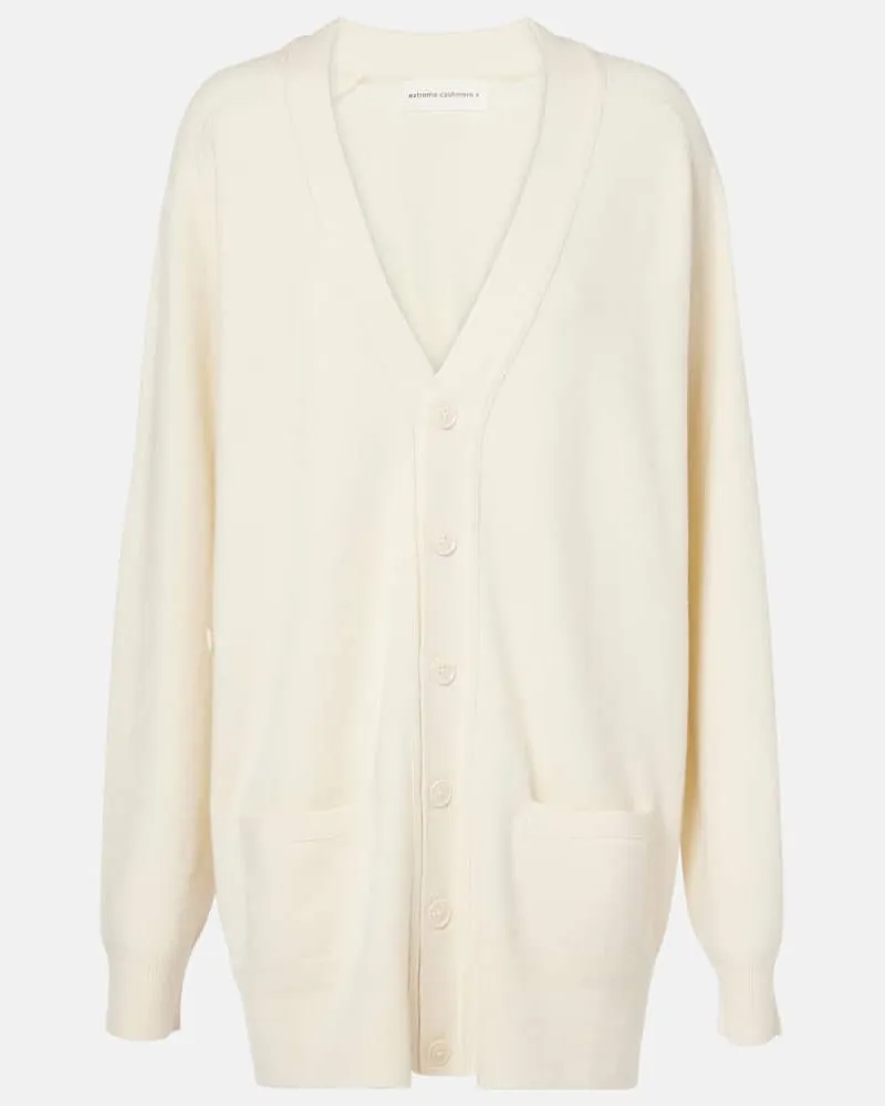 extreme cashmere Cardigan NÂ°117 in misto cashmere Bianco
