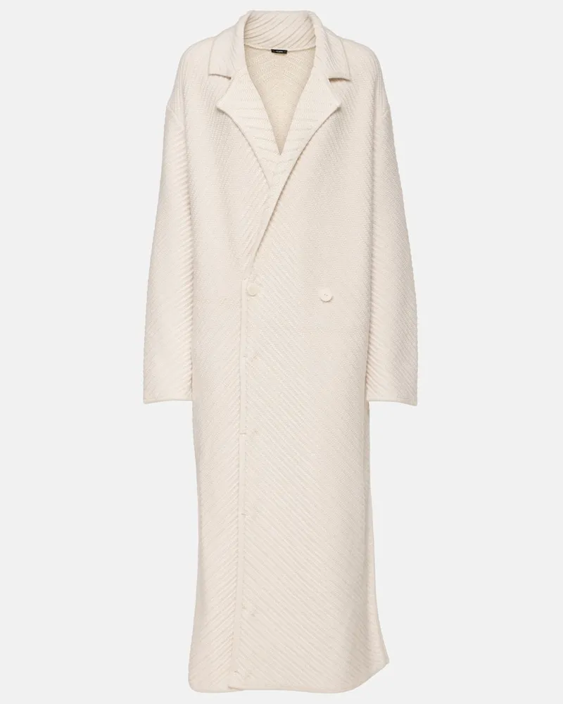 Joseph Cappotto in maglia a coste Bianco