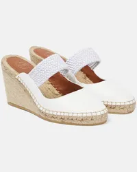 Malone Souliers Espadrillas con zeppa Siena 70 in pelle Bianco