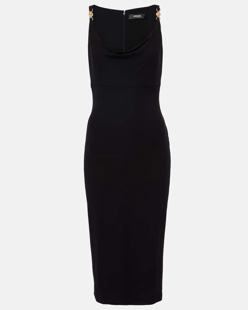 Versace Abito midi Medusa â95 in crÃªpe Nero