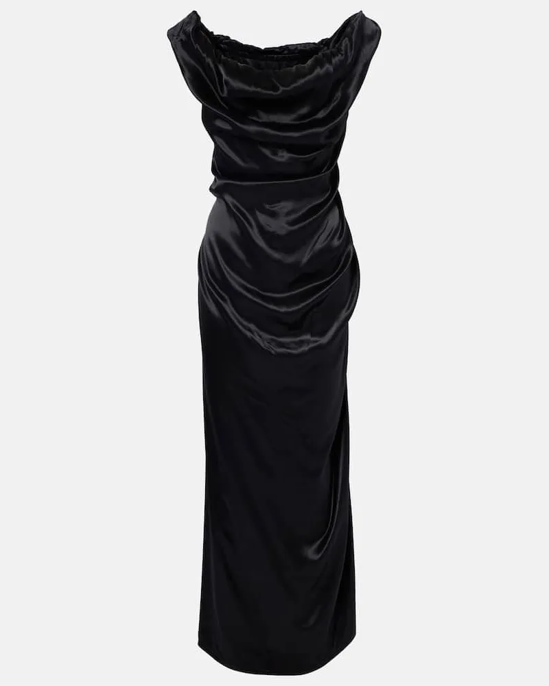 Vivienne Westwood Abito Ginny in raso Nero