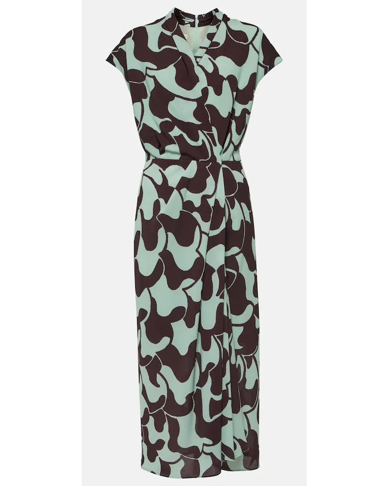 Dries van Noten Abito midi in crÃªpe Verde