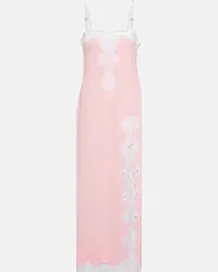 Christopher Kane Maxi abito sottoveste con pizzo Rosa