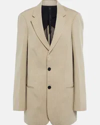 Petar Petrov Blazer Isaac in misto cotone a righe Beige