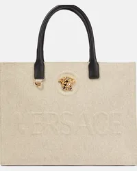 Versace Borsa La Medusa in canvas Beige