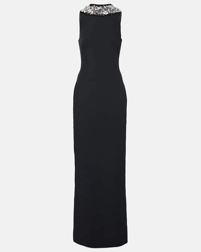 Safiyaa Abito lungo Holli in crÃªpe e raso Nero