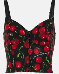 Dolce & Gabbana Bustier con stampa Nero