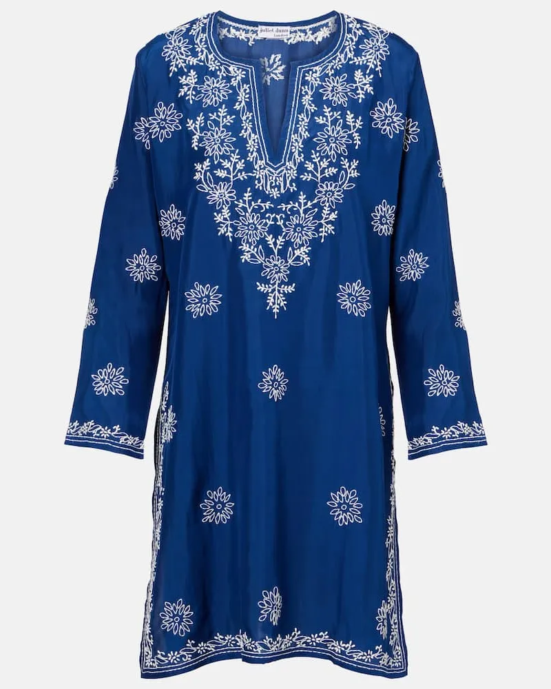 Juliet Dunn Tunica in seta Blu