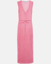 Melissa Odabash Abito midi Annabel in maglia Rosa