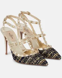 Valentino Garavani Pumps Rockstud in tweed Nero