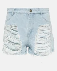 Dion Lee Shorts di jeans a vita alta Blu