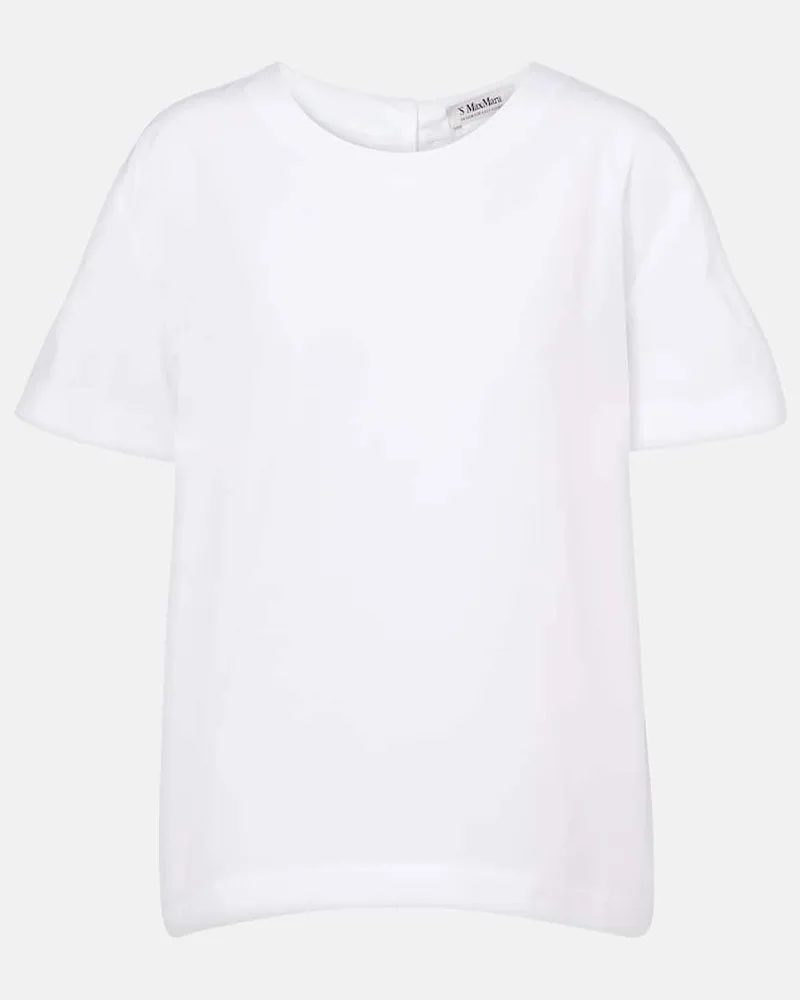 Max Mara T-shirt Dahlia in jersey di cotone Bianco