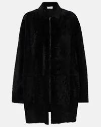 The Row Cappotto Sheeran in shearling Nero