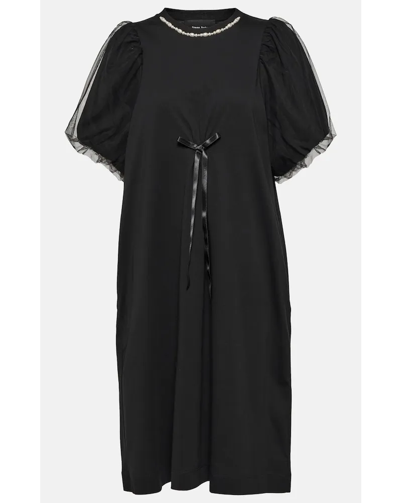 Simone Rocha Abito midi con cristalli Nero