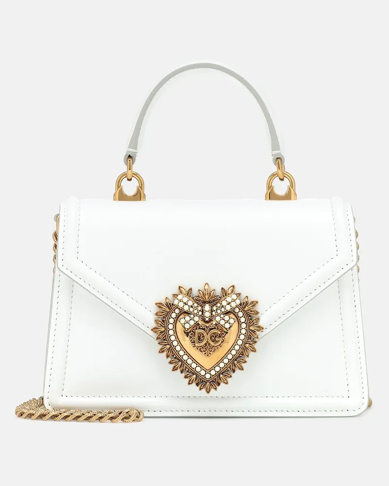 Dolce & Gabbana Borsa Devotion Small in pelle Bianco