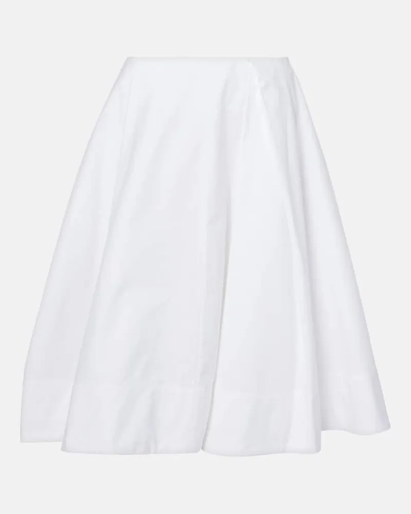 Jacquemus Gonna Salon in popeline di cotone Bianco