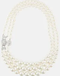 Vivienne Westwood Collana Graziella con cristalli Argento