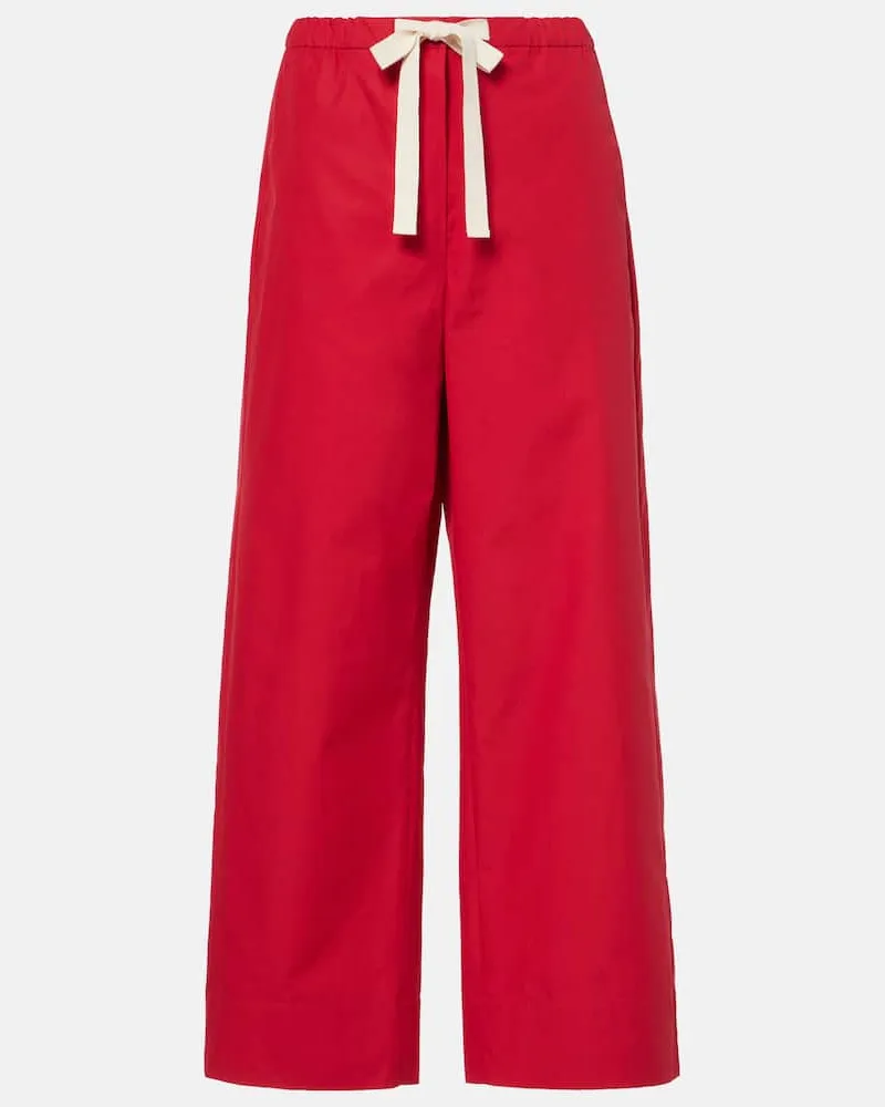 Max Mara Pantaloni a gamba larga Argento Rosso