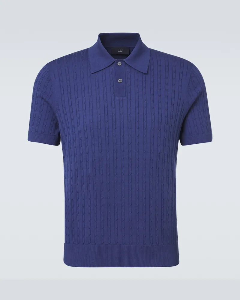 Dunhill Pullover in cotone e seta Blu