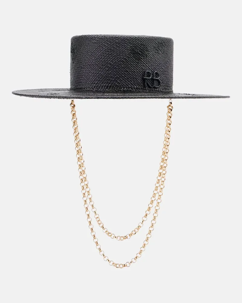 RUSLAN BAGINSKIY Cappello in paglia Nero