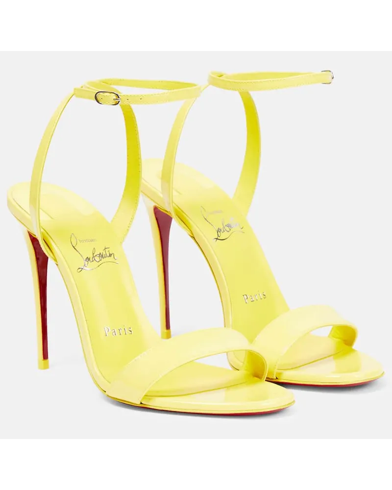 Christian Louboutin Sandali Loubigirl 100 in vernice Giallo