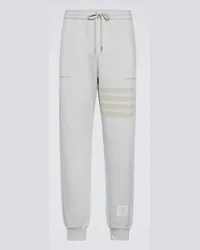 Thom Browne Pantaloni sportivi 4-Bar in cotone Bianco