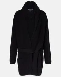 Dolce & Gabbana Cardigan in lana a coste Nero