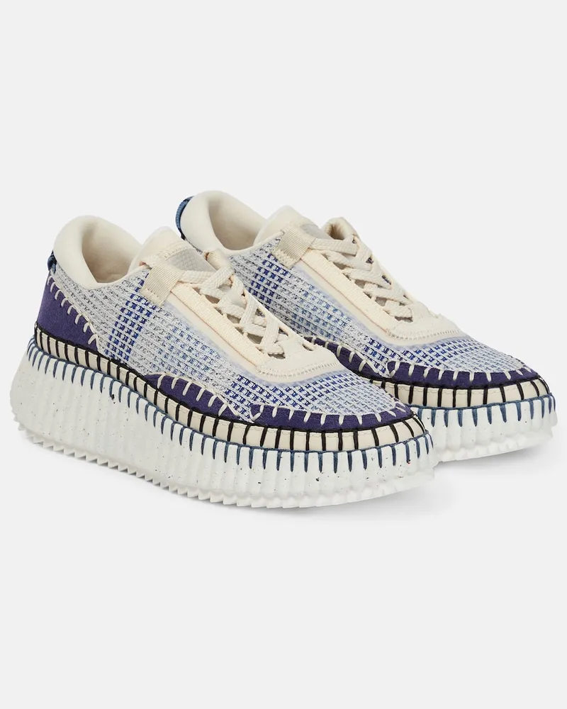 Chloé ChloÃ© Sneakers Nama in mesh Blu