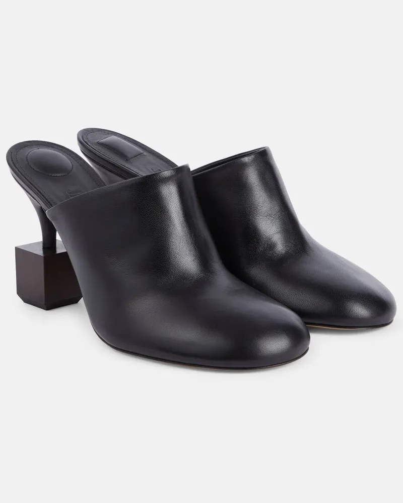 Jacquemus Mules Bisou 90 in pelle Nero