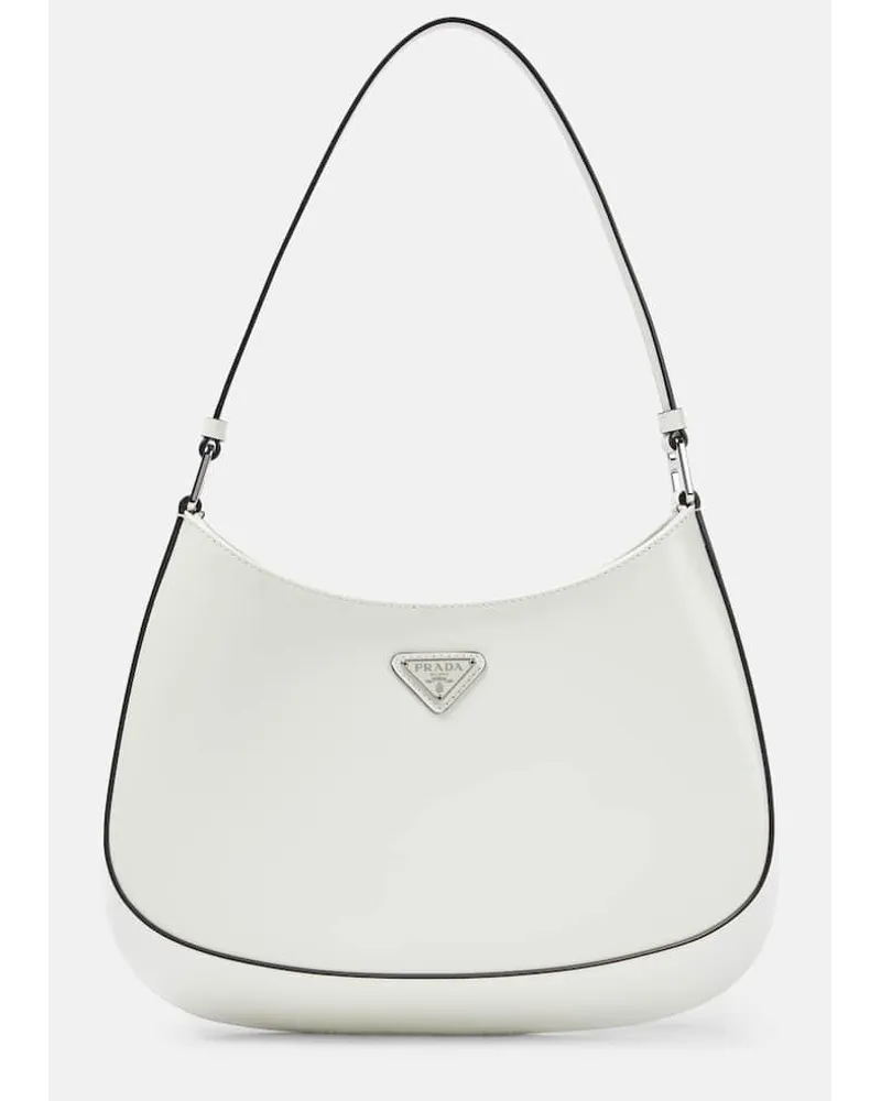 Prada Borsa a spalla Cleo Small in pelle Bianco