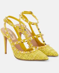 Valentino Garavani Pumps Rockstud in bouclé Giallo