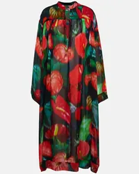 Dries van Noten Abito midi con stampa Multicolore