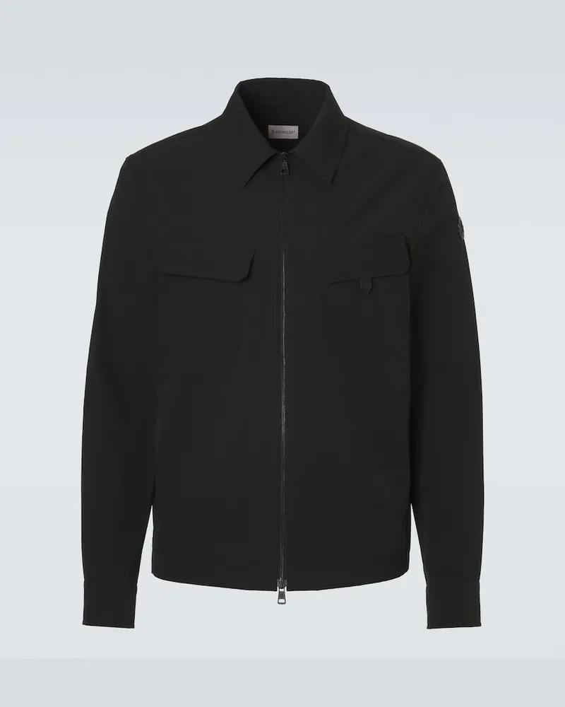 Moncler Giacca in tessuto tecnico Nero