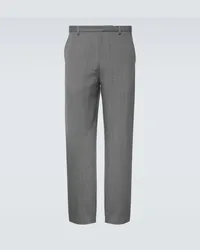 Acne Studios Pantaloni regular a vita media Grigio