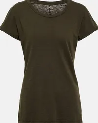 Velvet T-shirt Odelia in jersey di cotone Verde