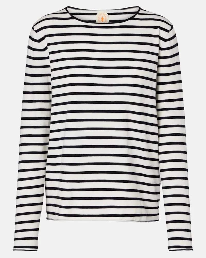 Jardin des Orangers Pullover in cotone, seta e cashmere Bianco