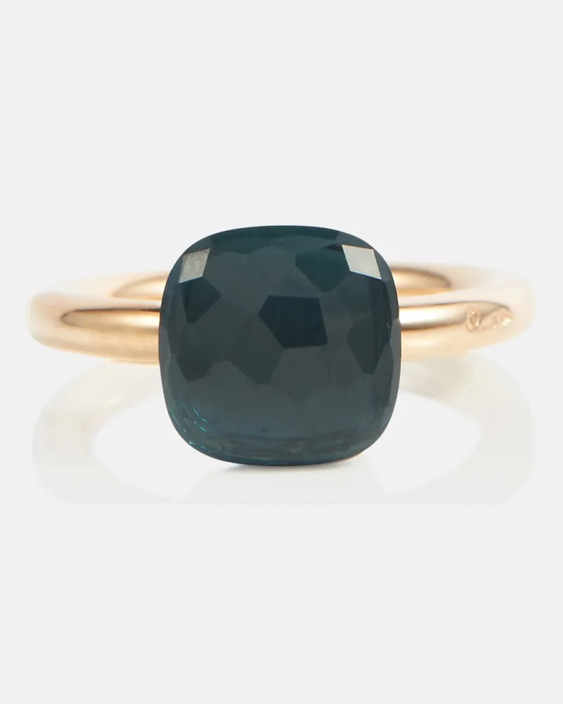 Pomellato Anello Nudo in oro rosa 18kt con topazio Blu