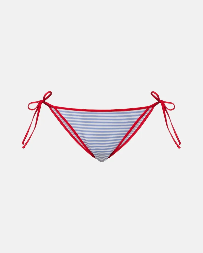 Prada Slip bikini a righe Blu