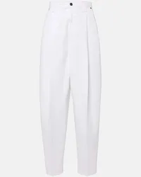 KHAITE Jeans regular Ashford a vita alta Bianco