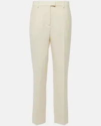 TOD'S Pantaloni regular in lana vergine Bianco