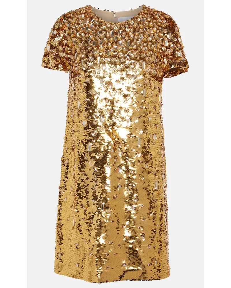 Carolina Herrera New York Miniabito con paillettes Oro