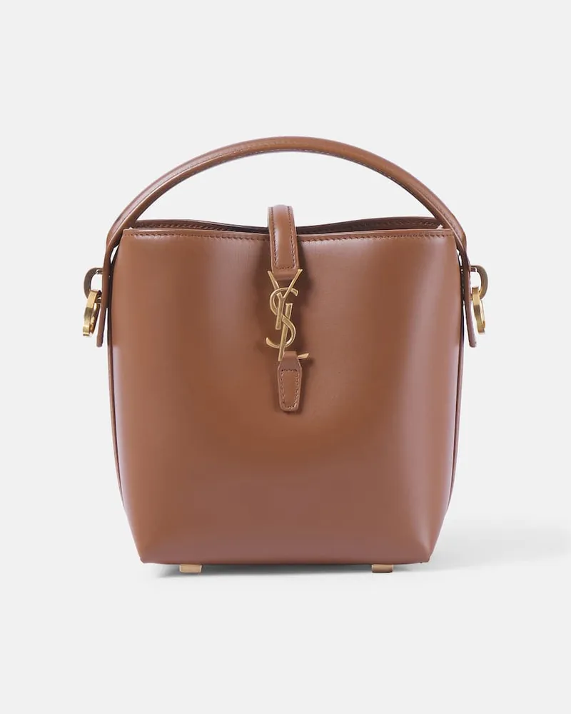 Saint Laurent Borsa a tracolla Le 37 Mini in pelle Marrone