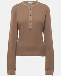 Acne Studios Top in maglia di cotone Marrone