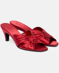 The Row Sandali Soft Knot 65 in raso Rosso