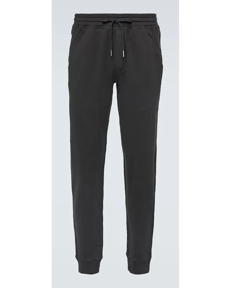 Tom Ford Pantaloni sportivi in jersey di cotone Nero