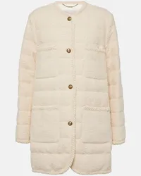 Moncler Piumino Epafo in bouclé Bianco