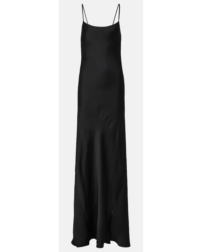 Victoria Beckham Abito sottoveste in raso Nero