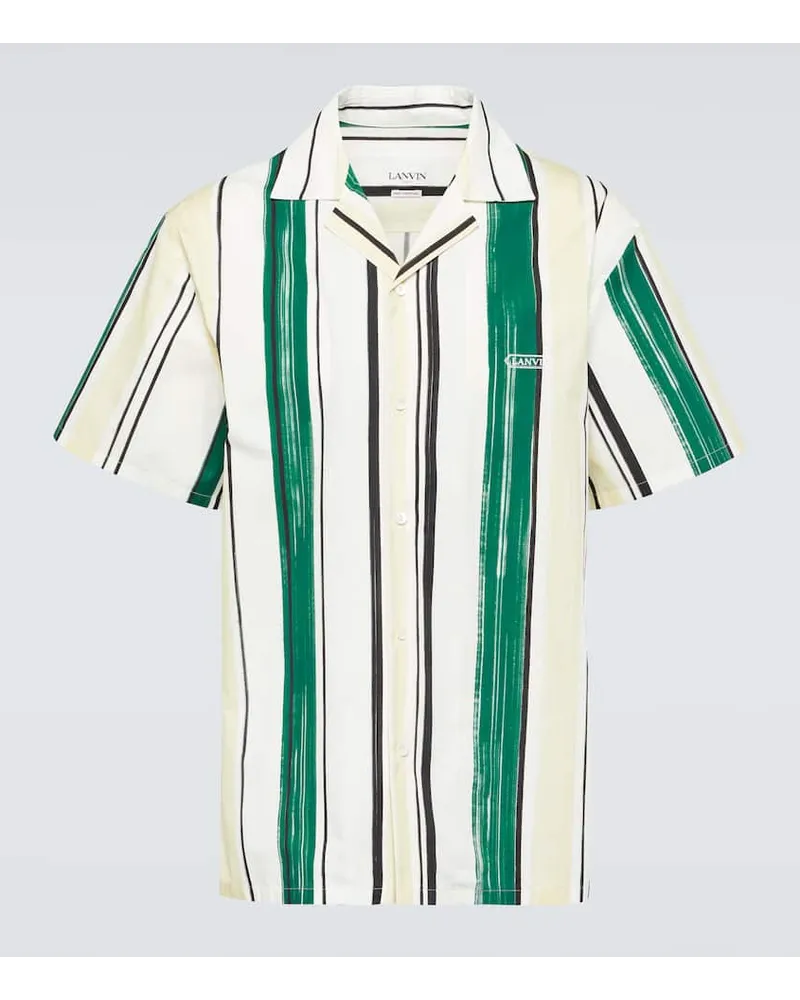 Lanvin Camicia bowling in cotone a righe Multicolore