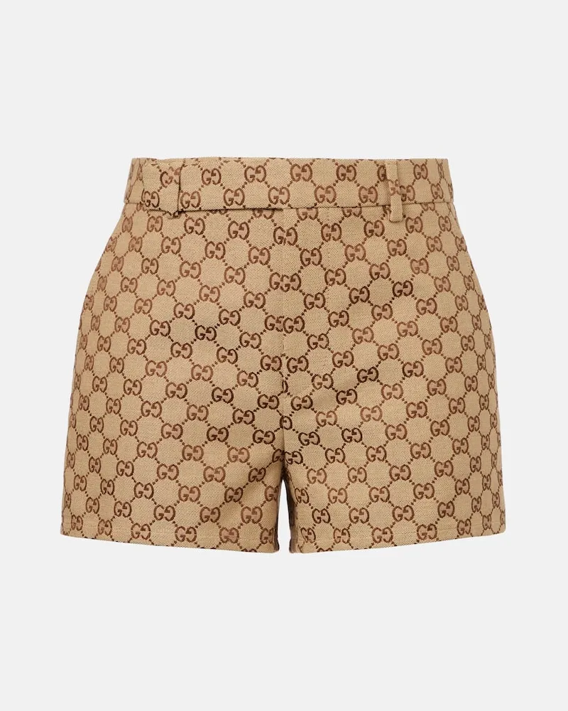 Gucci Shorts in misto canvas GG Beige