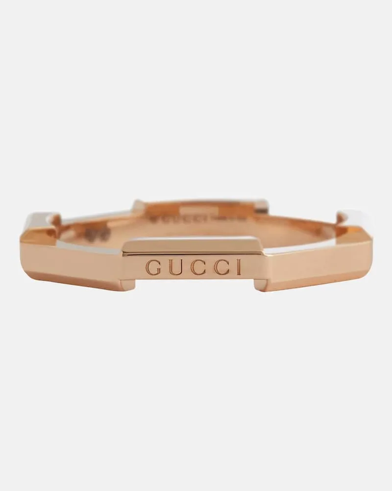 Gucci Anello Link to Love in oro rosa 18kt Rosa
